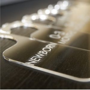 Clear Newborn to 18 months Acrylic Baby Clothes Divider Hangers